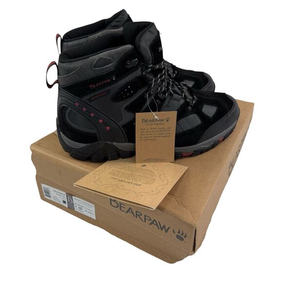 NEW Bearpaw Brock Wide Hiking Waterproof Boots Men Size US 13 Black Gray NIB - Picture 1 of 10